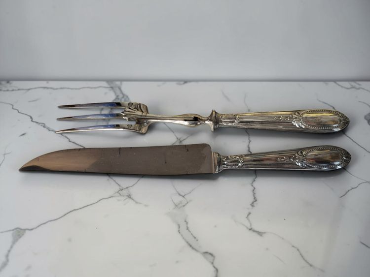 Cutlery in silver, Minerva hallmark