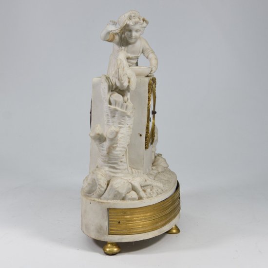 Louis XVI Biscuit Pendulum 18th Century Wire Movement