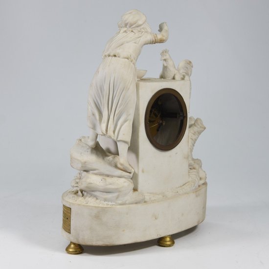 Louis XVI Biscuit Pendulum 18th Century Wire Movement