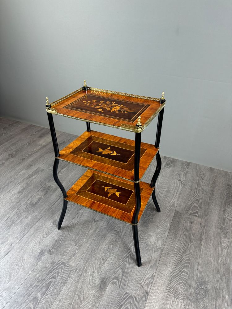 Scaffale intarsiato, stile Napoleone III, XIX secolo