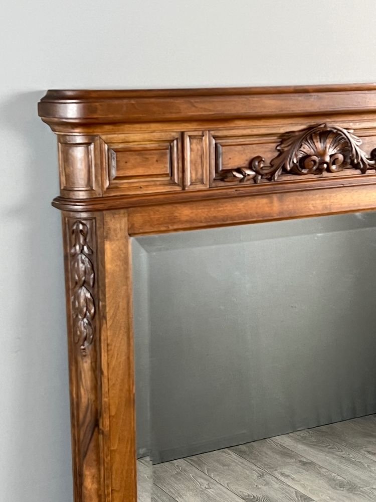 Miroir en bois sculpté, fin XIXe / début XXe siècle