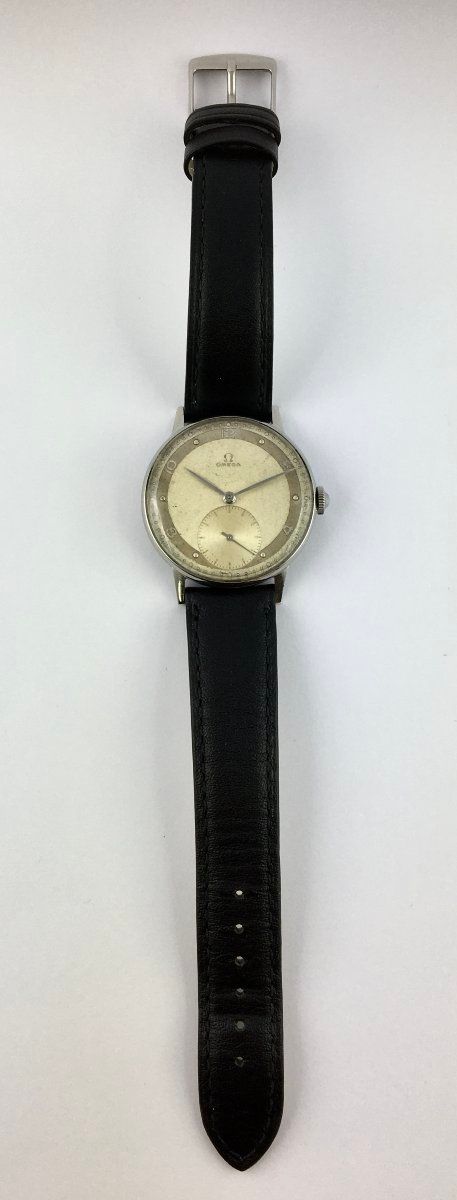 Omega Uhr Von 1955, Mechanisch, Stahl Auf Leder