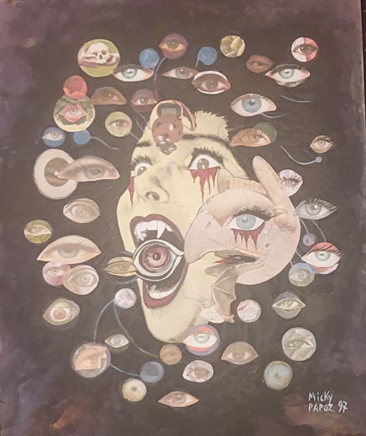Micky PAPOZ - (1949 - ...) - 3 collage - Acquerelli originali - 1997 circa -