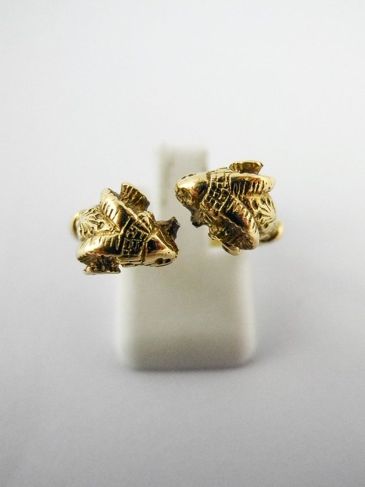 Antique Style Yellow Gold Ram Head Ring