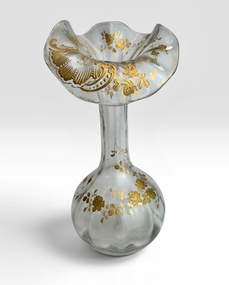 Baccarat - Jugendstil-Vase Modell Jack in the Pulpit.