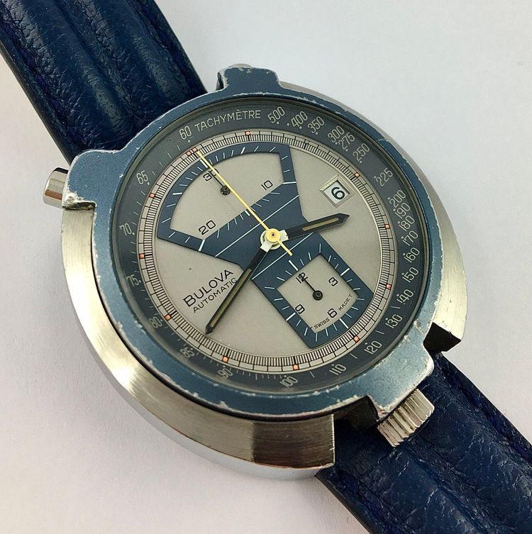 Uhr Bulova Parking Meter Bullhead Chronograph Automatic Micro Rotor 1973