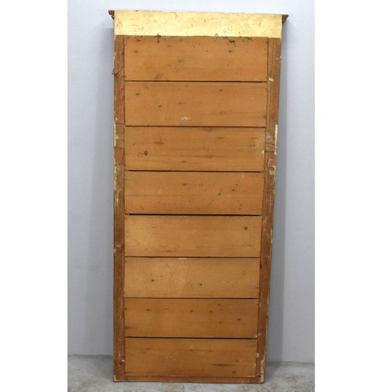 Trumeau De Style Louis XVI En Bois Et Stuc Doré Médaillon Gravure