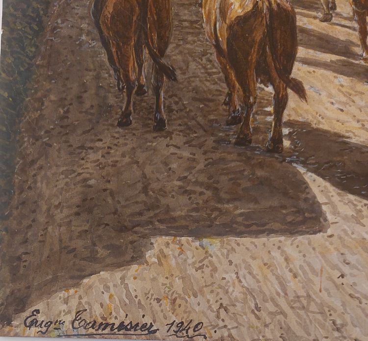Eugène TAMISIER - Schweizer Schule - 1940 - Aquarell