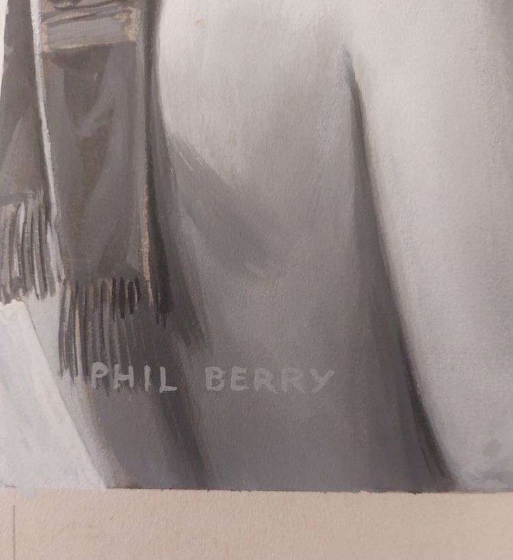 Phil BERRY - Mario Conquest - gouache on card -