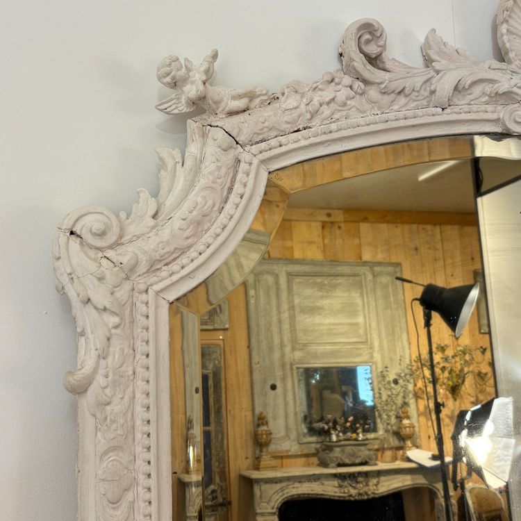Grand miroir XIXe de style régence