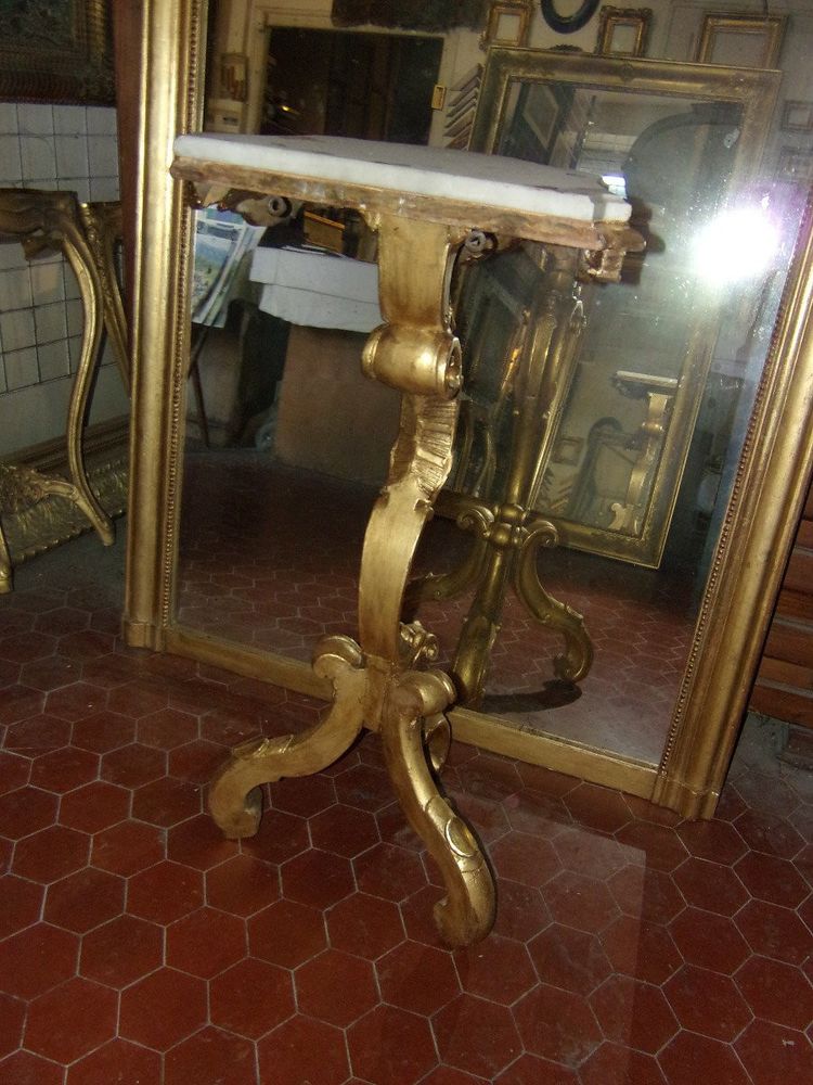 Console originale,  En Bois Doré, époque 19ème.