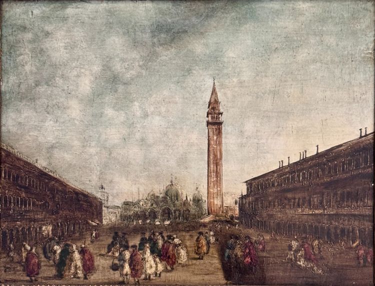 Carnevale di Venezia - Olio su rame - Piazza San Marco