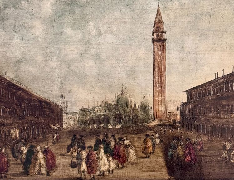 Carnevale di Venezia - Olio su rame - Piazza San Marco