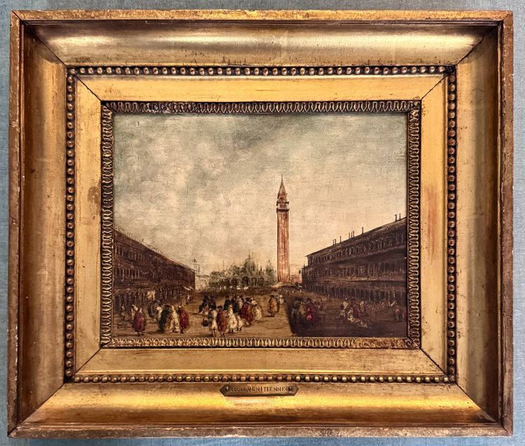 Carnevale di Venezia - Olio su rame - Piazza San Marco