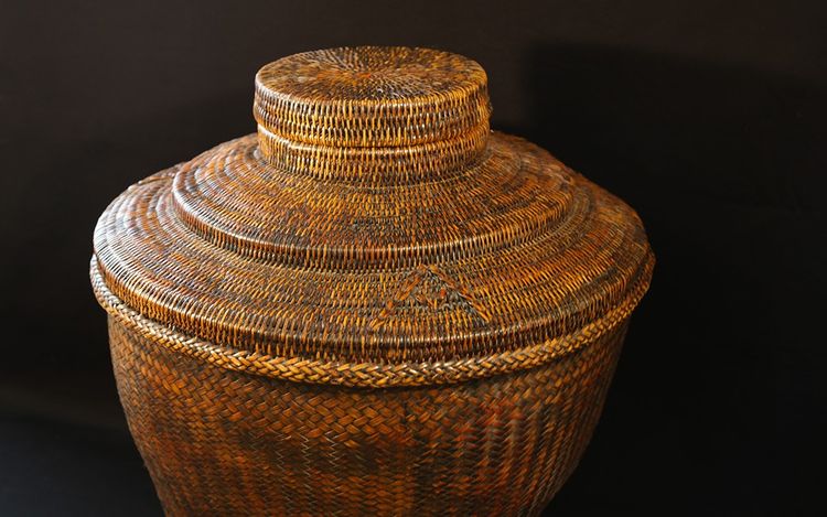 Grand panier couvert  XIXème siècle 