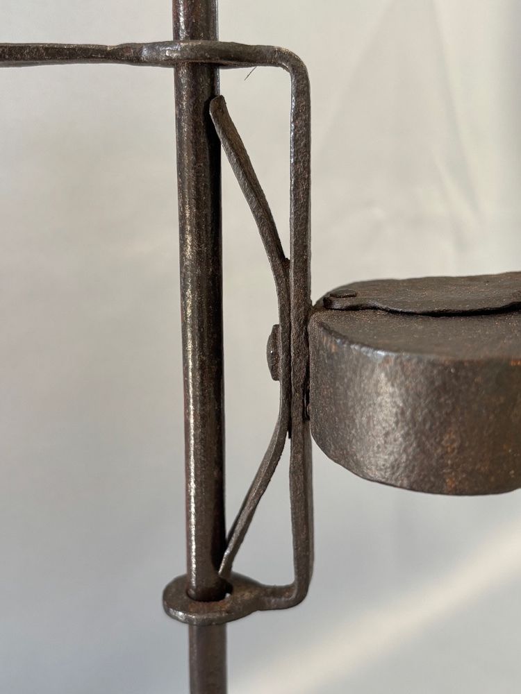 Wrought iron chandelier with a mechanism, 18th century