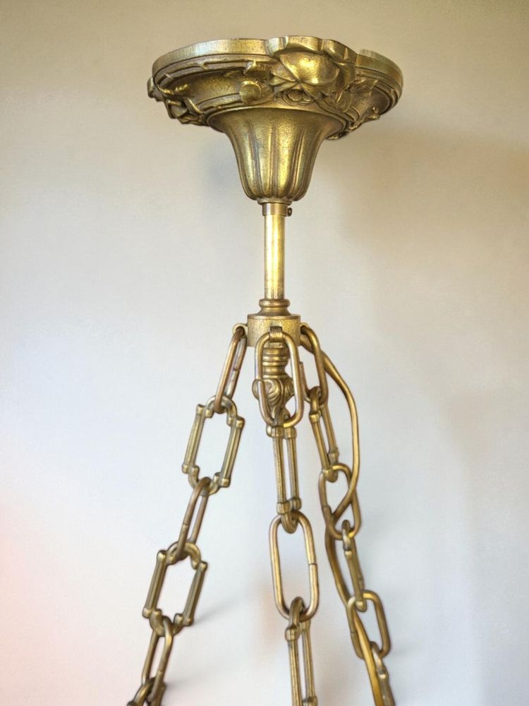 Art Deco Bronze Pendant Light