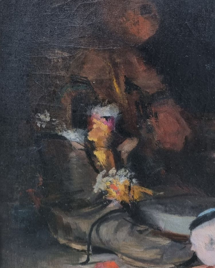 Alfred CAILLAUD - Les cadeaux de Noël près de la cheminée