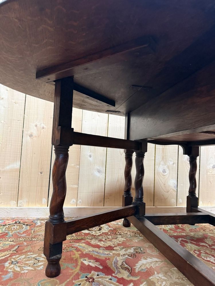 Gateleg Table – Jacobean Style – Thos Turner Manchester – Solid Oak