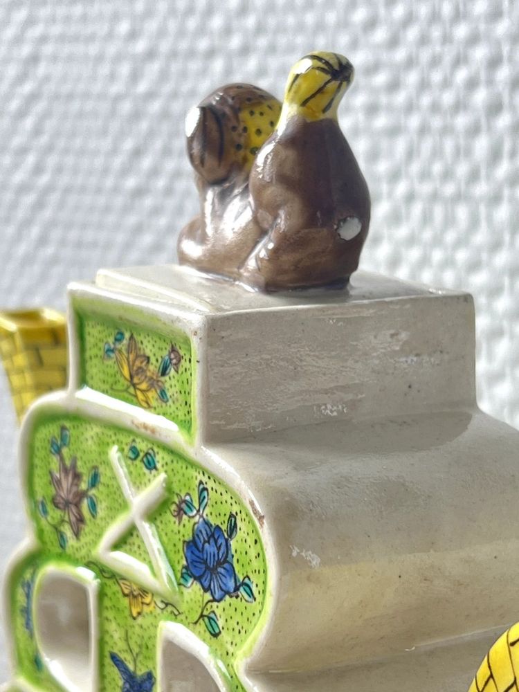 Théière puzzle chinoise en porcelaine Famille Verte, XIXᵉ / début XXᵉ siècle
