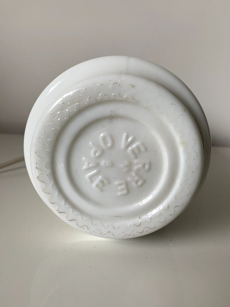 Vintage lamp base in white opaline glass – 1950s/60s
