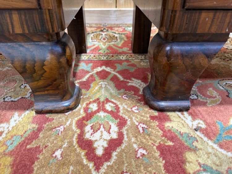 Coppia di comodini Art Déco – Palissandro, Marmo di Carrara e Ottone – Anni '30
