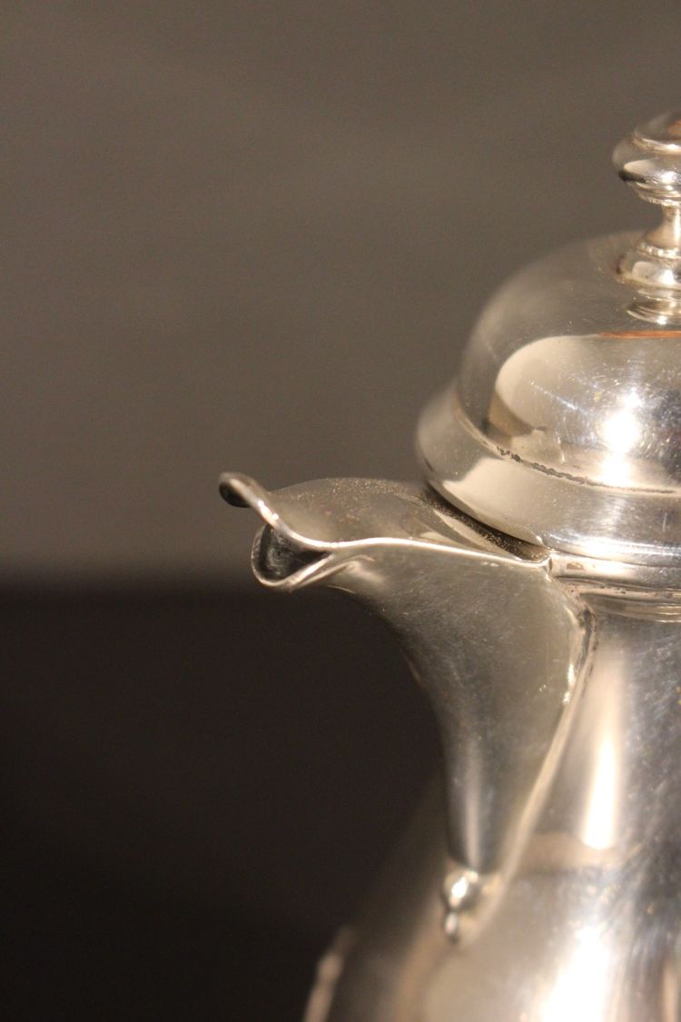Small silver teapot