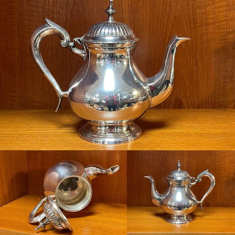 Teiera inglese in metallo argentato