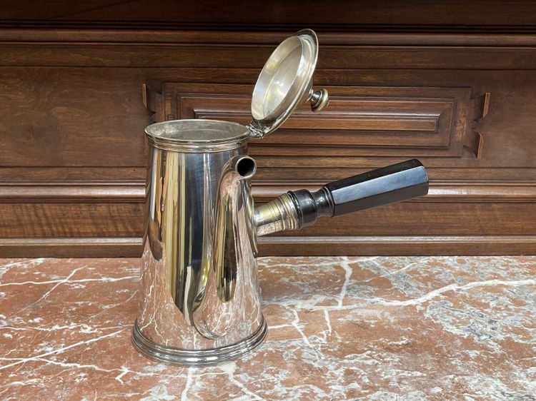 Late 19th century Napoleon III silver-plated chocolate pot