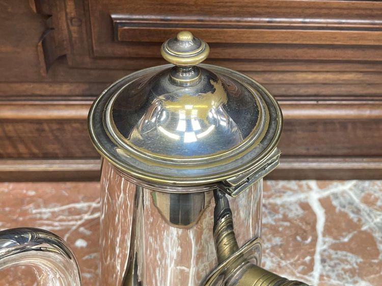 Late 19th century Napoleon III silver-plated chocolate pot