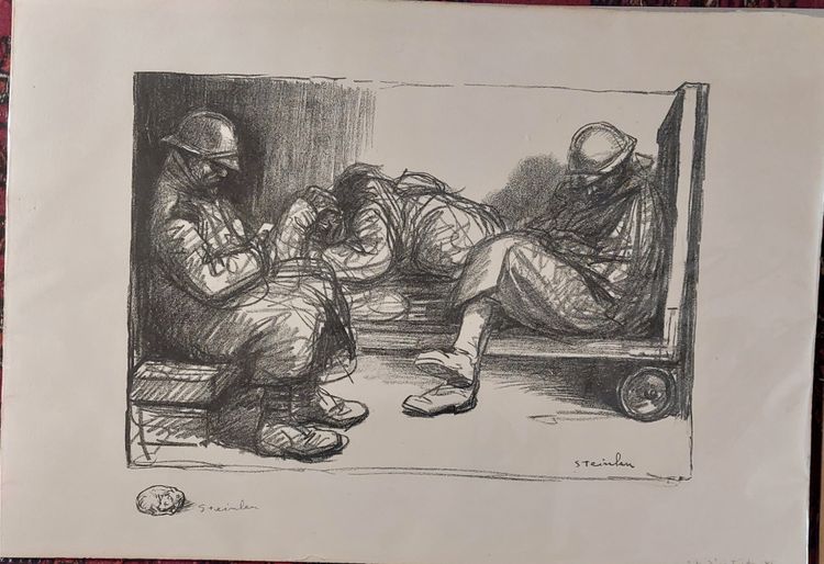 T.A. STEINLEIN - (1859 - 1923) - 2 lithographs - World War I -
