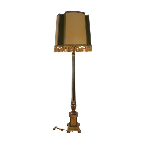 Lampadaire en bois polychromé circa 1970