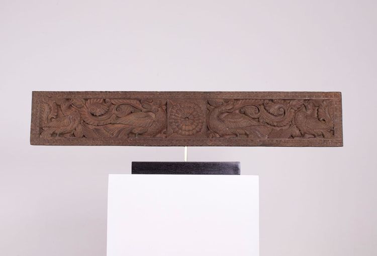Panneau architectural sculpté Chettinad – Tamil Nadu, Inde