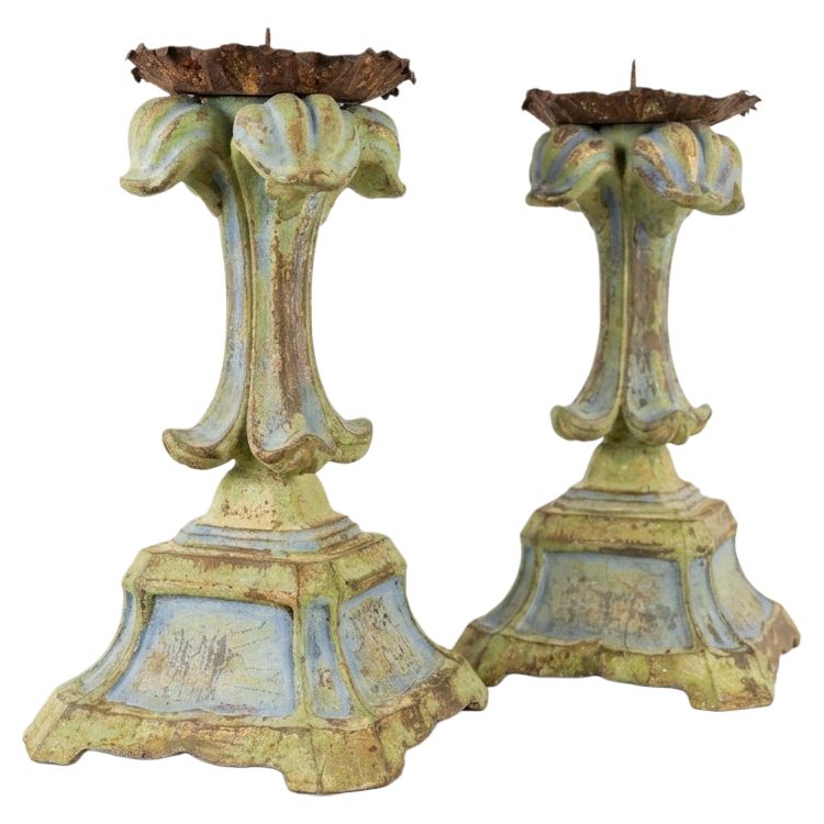 Paire de Chandeliers Italiens