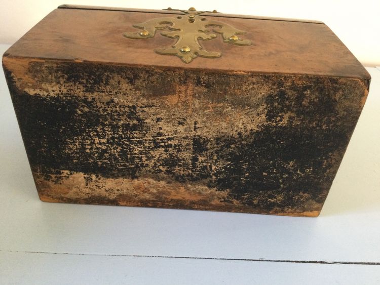 Scatola da tè dell'epoca vittoriana
