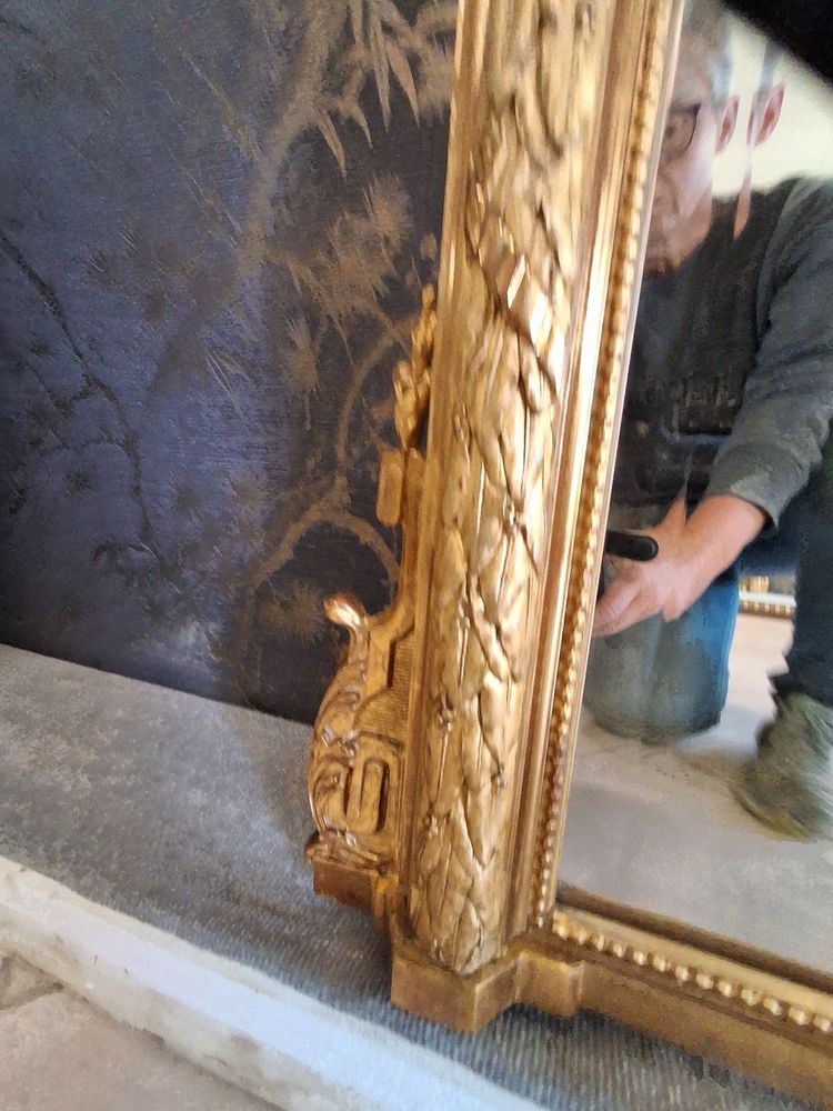 Miroir XIX à guirlandes  191 x 124