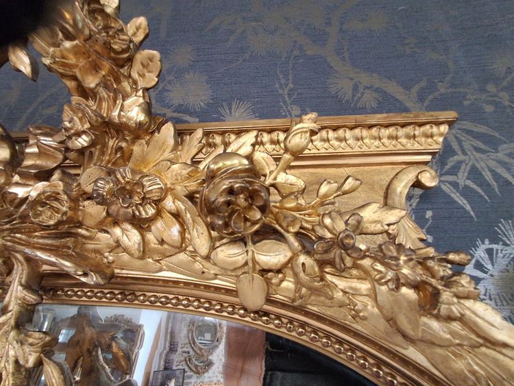 Miroir XIX à guirlandes  191 x 124