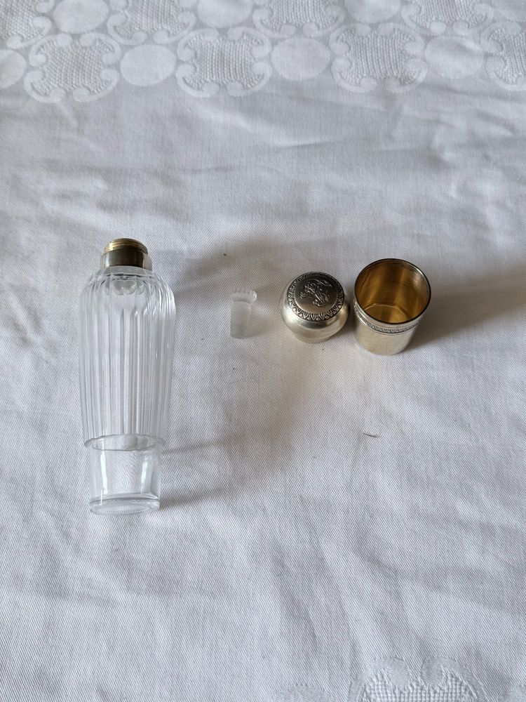 Antique cut crystal and silver lemon balm bottle – Minerva hallmark