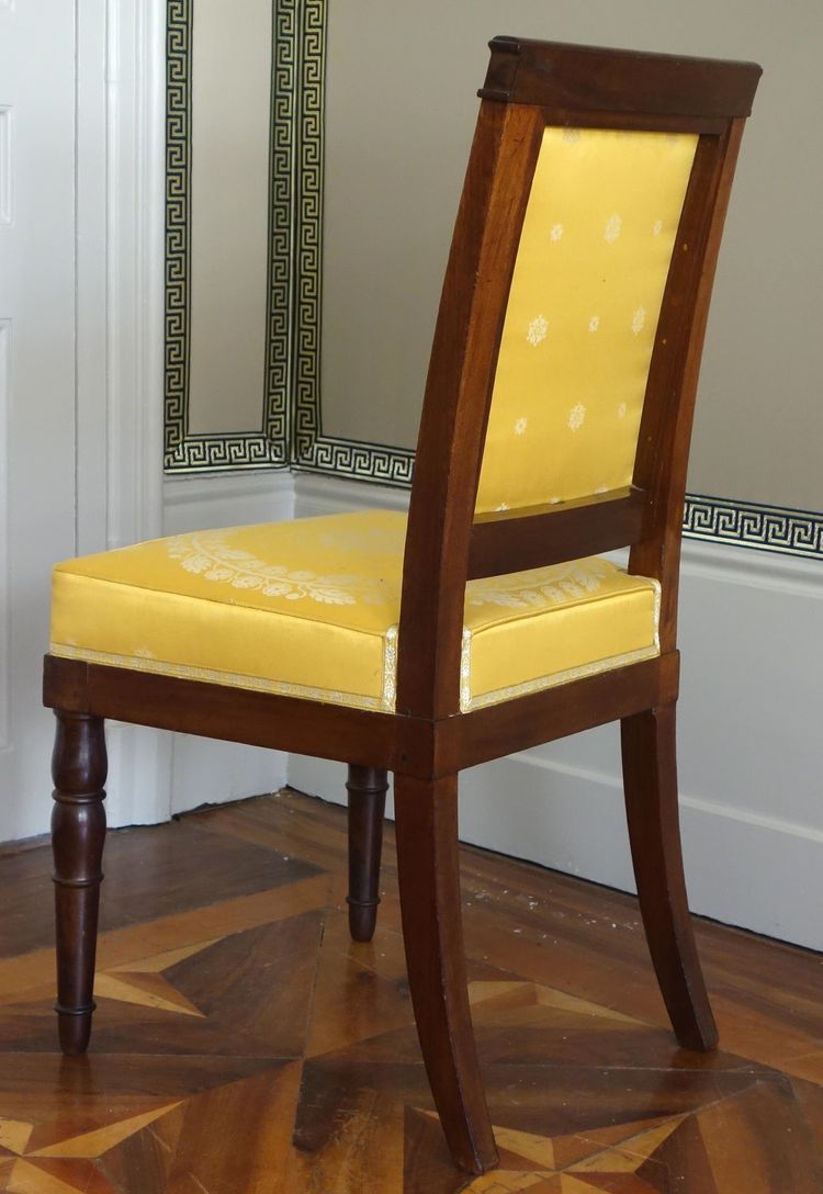 Jacob Desmalter : paire de chaises en acajou d'époque Empire - estampillées
