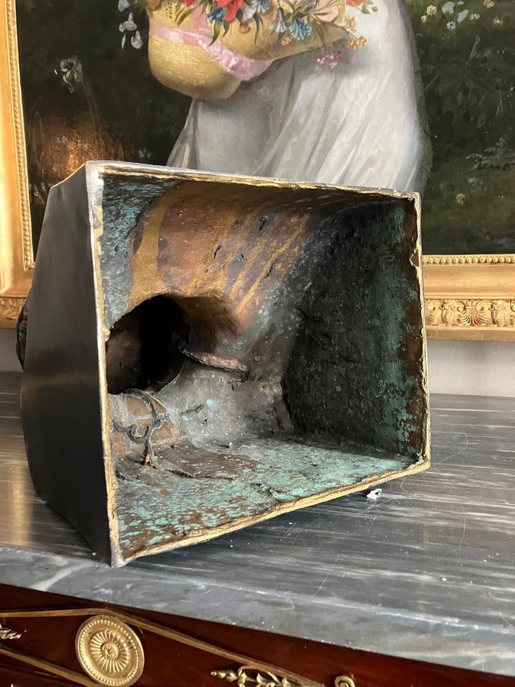 Cerchia di Denis Chaudet - Busto di Napoleone nelle vesti di Hermes - fusione in bronzo a cera persa del periodo Impero