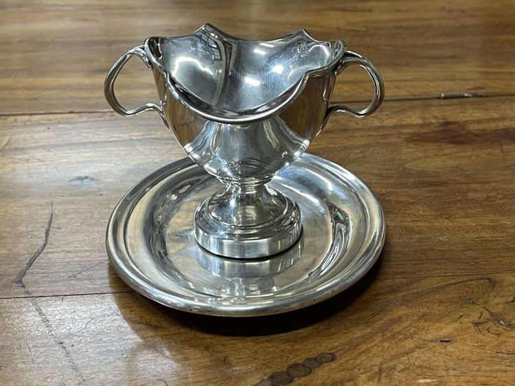 Saucière en métal argenté de la maison Christofle