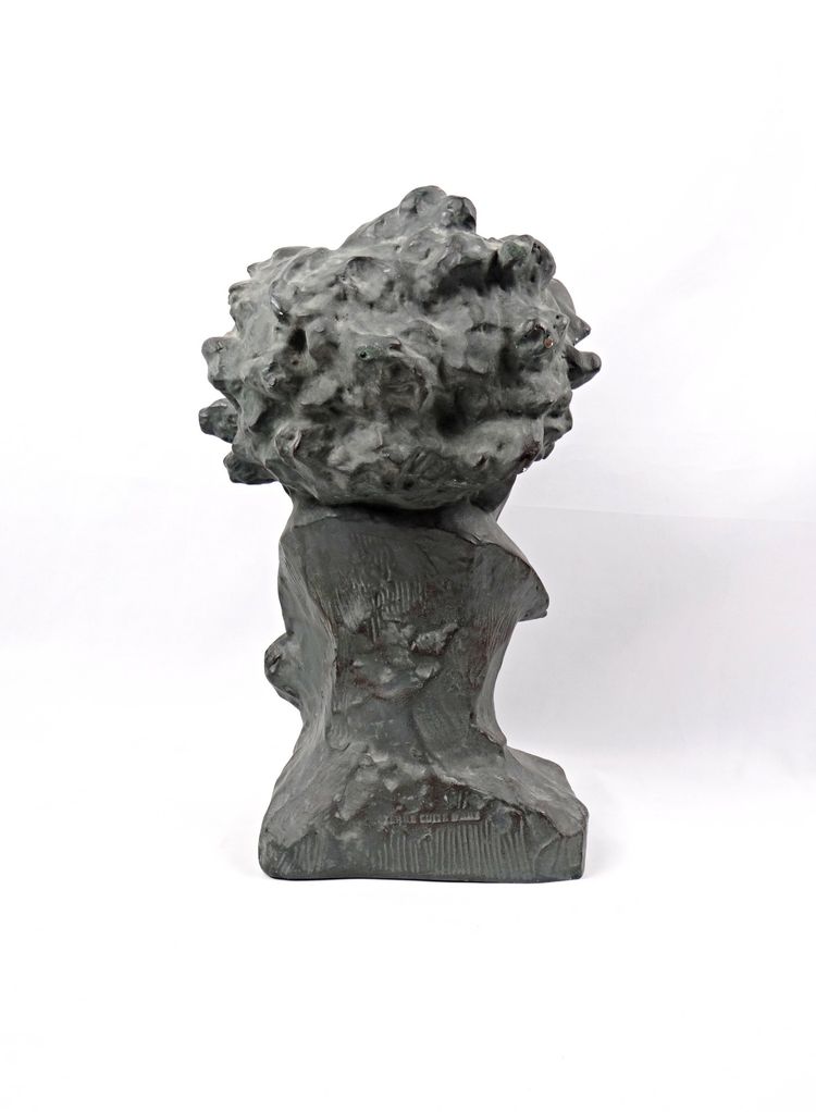 Buste en plâtre Art Déco de Ludwig Van Beethoven signé Ugo Cipriani début XXe