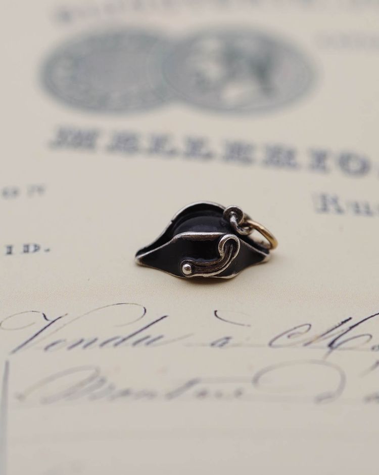 Antique French Edwardian Napoleonic Bicorne Hat Charm by Mellerio 