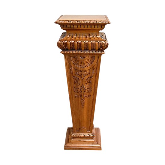 Important solid walnut sheath, neo-gothic style - late 19th century
