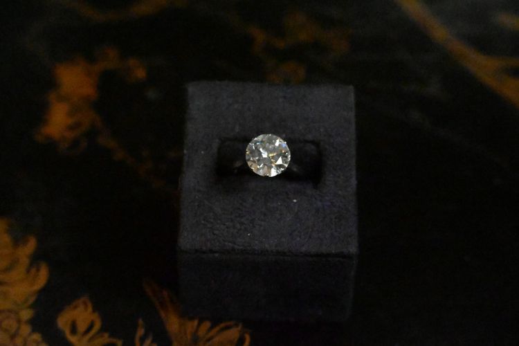 Bague solitaire diamants  taille moderne diamant 3 cts