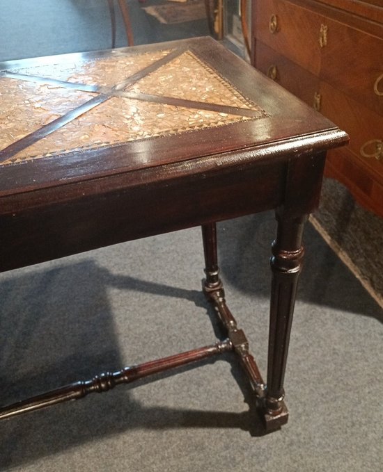 Table desserte - Nacre - Louis XVI - Fin XIXème siècle 