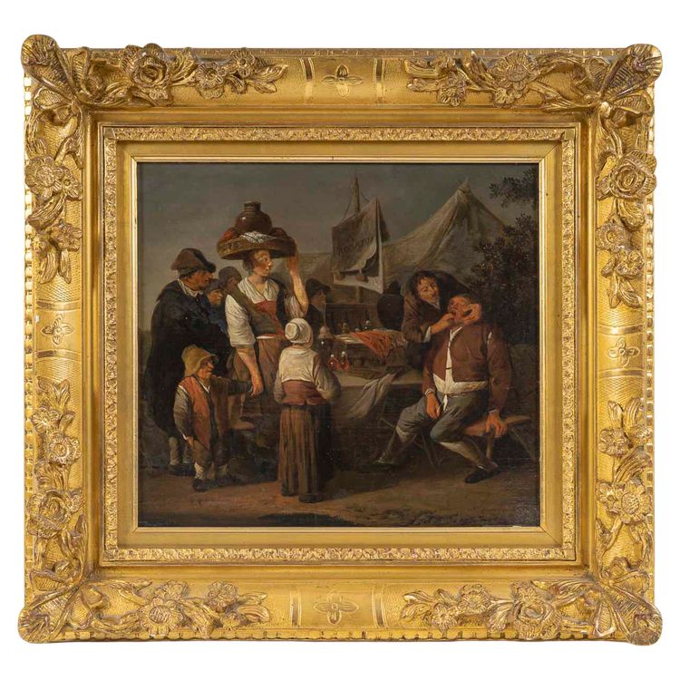L'Estrattore di Denti, seguace di Pieter de Bloot, scuola olandese, circa 1700