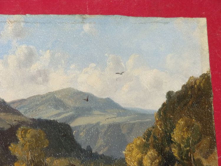 Veduta di un "Gave", dipinto (Pirenei), XIX secolo.