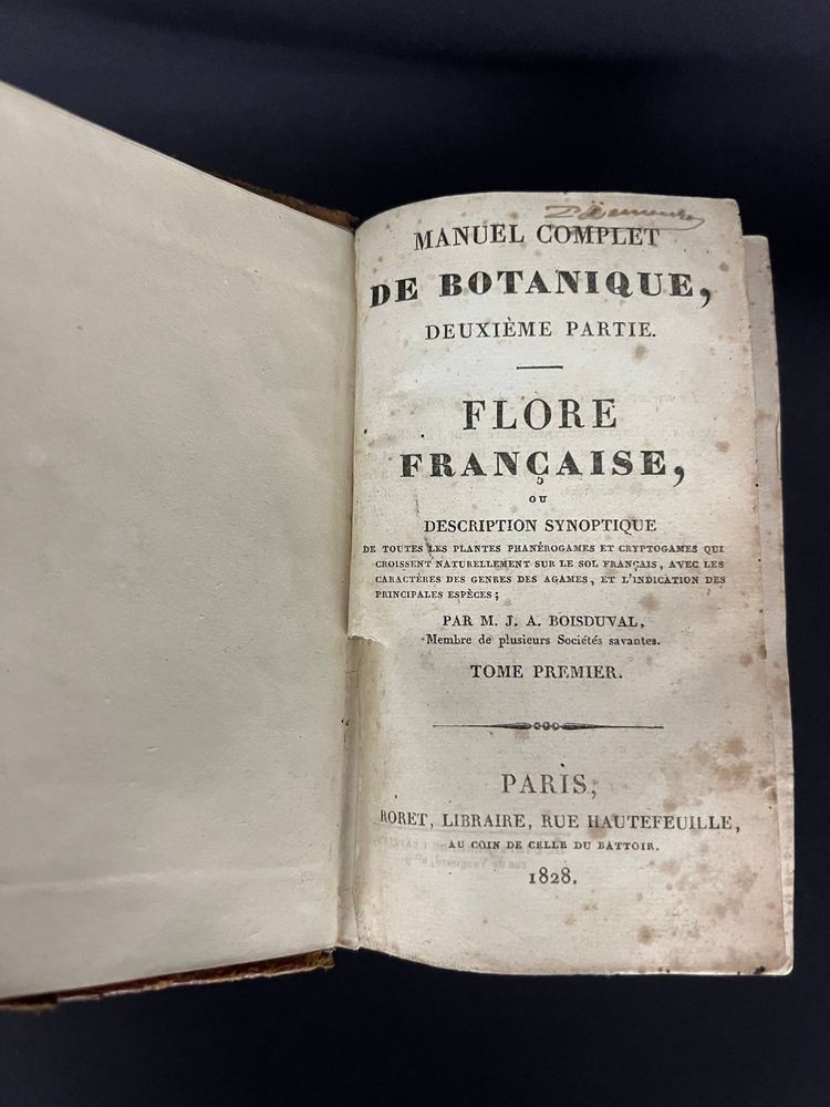 Antique book "Complete Manual of Botany – French Flora" – 1828
