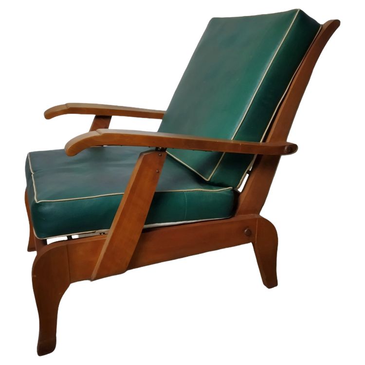 Gemütlicher Vintage-Liegestuhl aus den 1950er/60er Jahren mit 4 Verstellmöglichkeiten „Mein Traum“